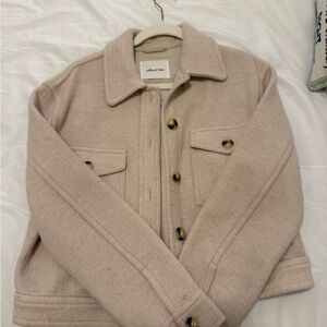 Aritzia Wilfred Free Teddy Jacket in Light Pink